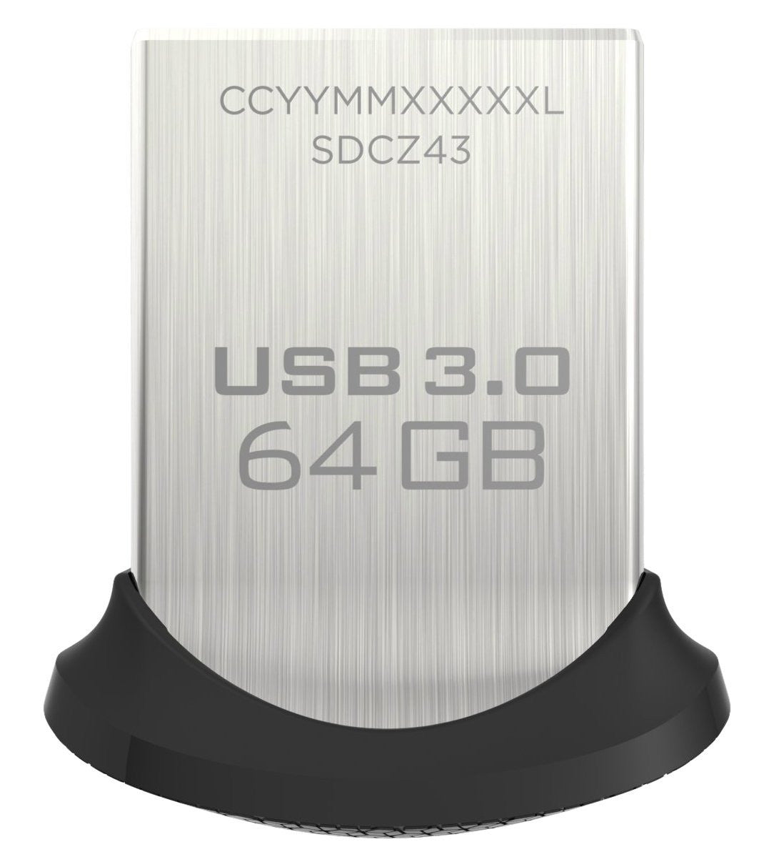 SanDisk ULTRA Fit CZ43 64GB USB 3.0 Low-Profile Flash Drive (SDCZ43-064G-G46)
