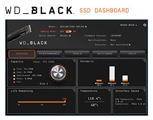 WD Black SN750 500GB NVMe Internal Gaming SSD - Gen3 PCIe, M.2 2280, 3D NAND - WDS500G3X0C