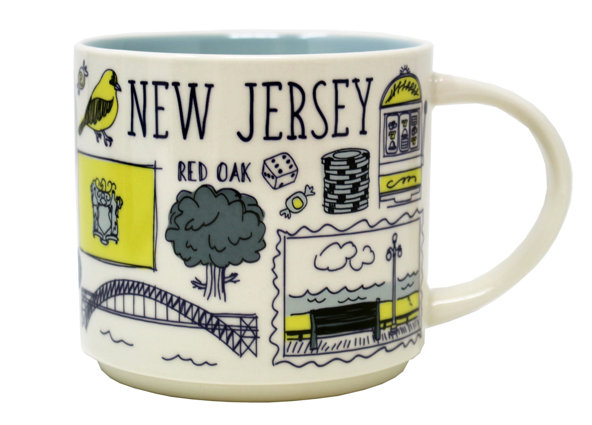 Starbucks Been There Series New Jersey Ceramic Mug, 14 Oz
