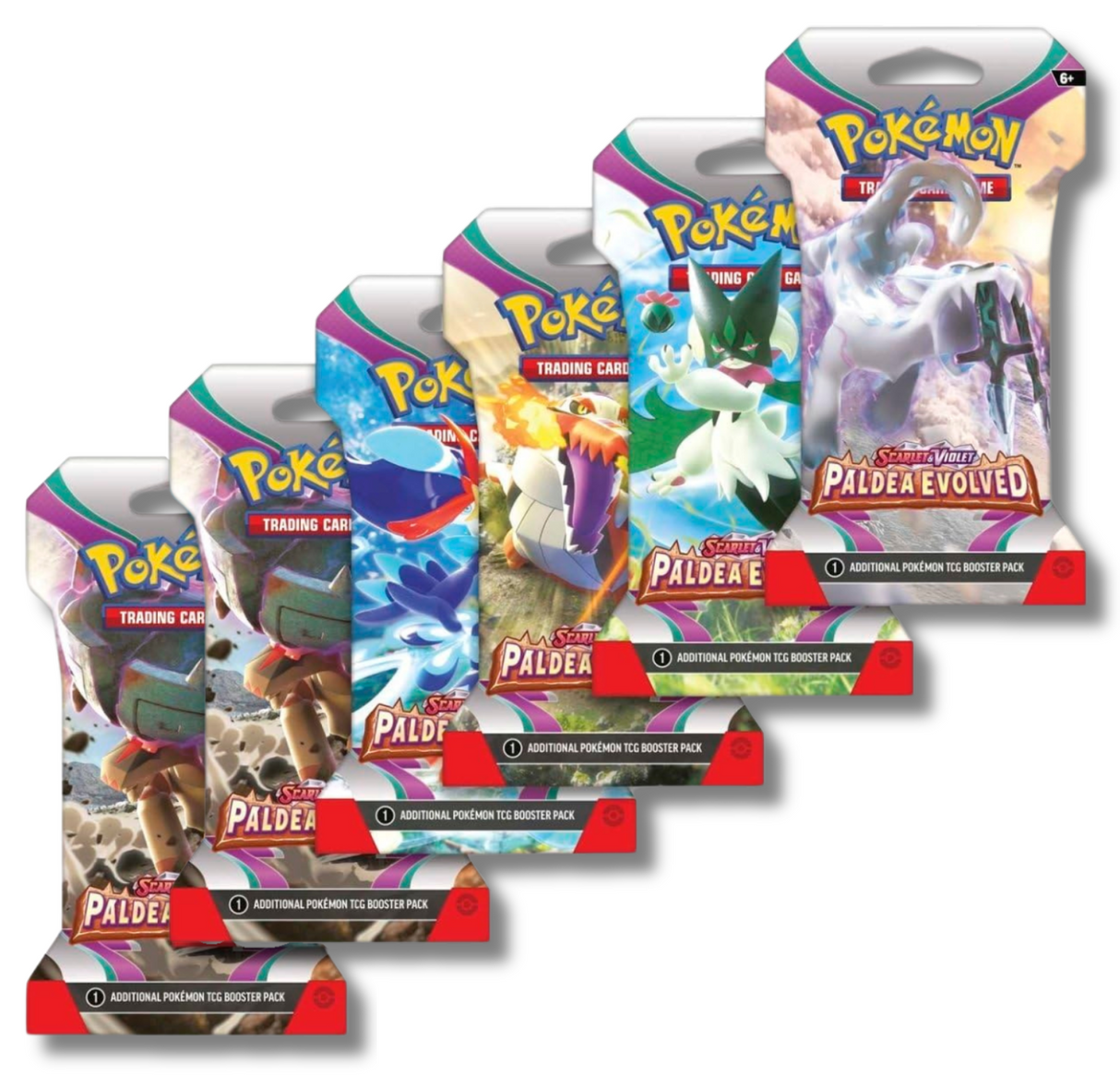 Pokemon Scarlet & Violet Paldea Evolved | 6 Sleeved Booster Packs