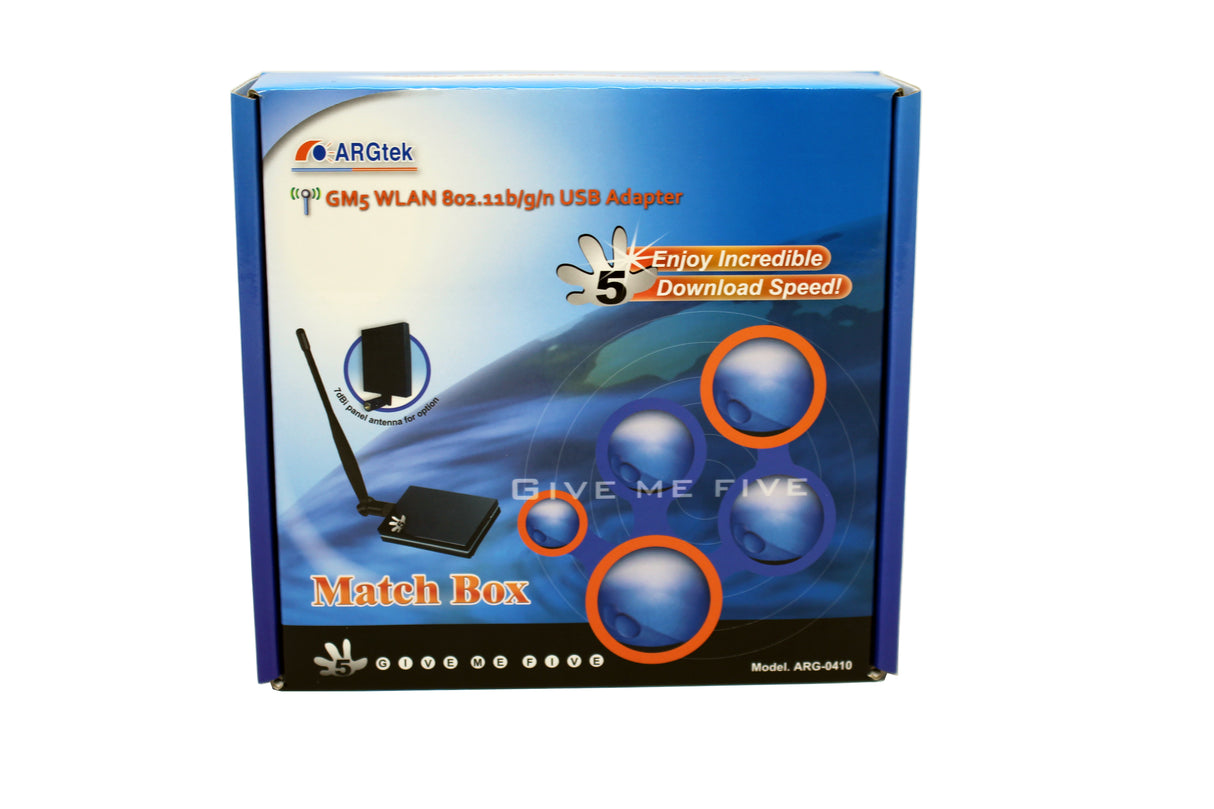 High Power 802.11b/g/n Wireless LAN USB Adapter – GM5 Match Box