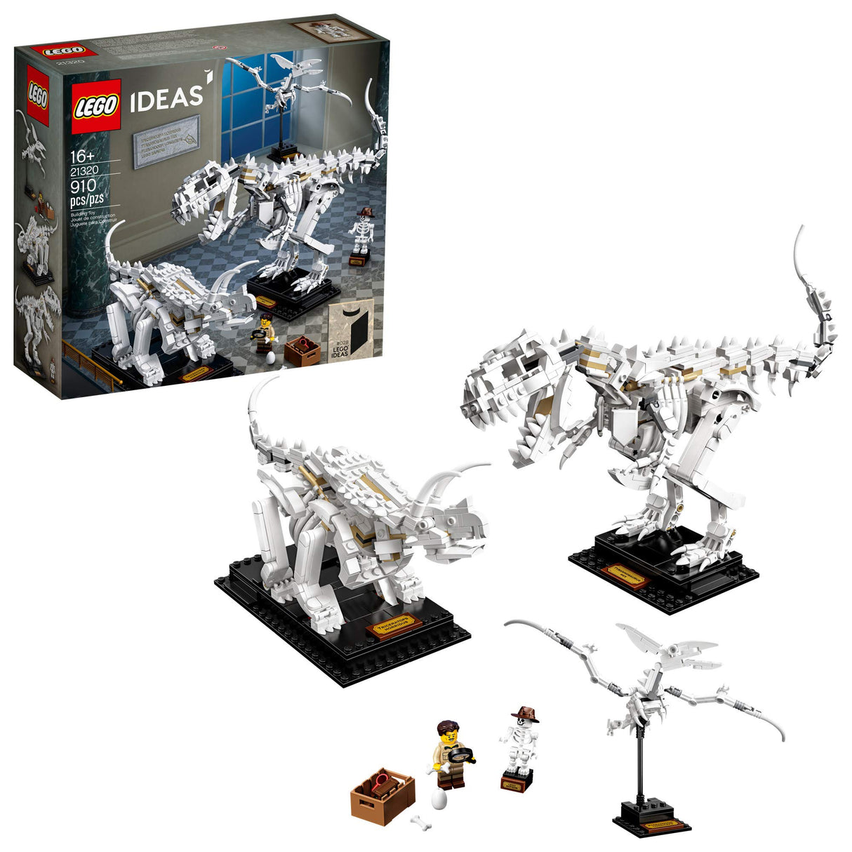 LEGO Ideas 21320 Dinosaur Fossils Building Kit (910 Pieces) (Like New, Open Box)