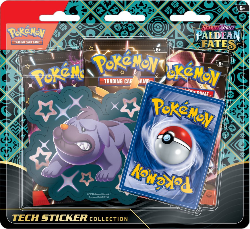 Pokemon Scarlet & Violet Paldean Fates Tech Sticker Collection | Shiny Maschiff