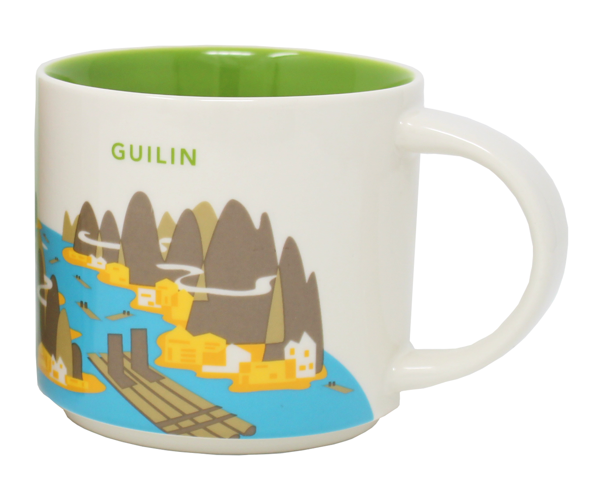 Starbucks You Are Here Series Guilin Ceramic Mug, 14 Oz