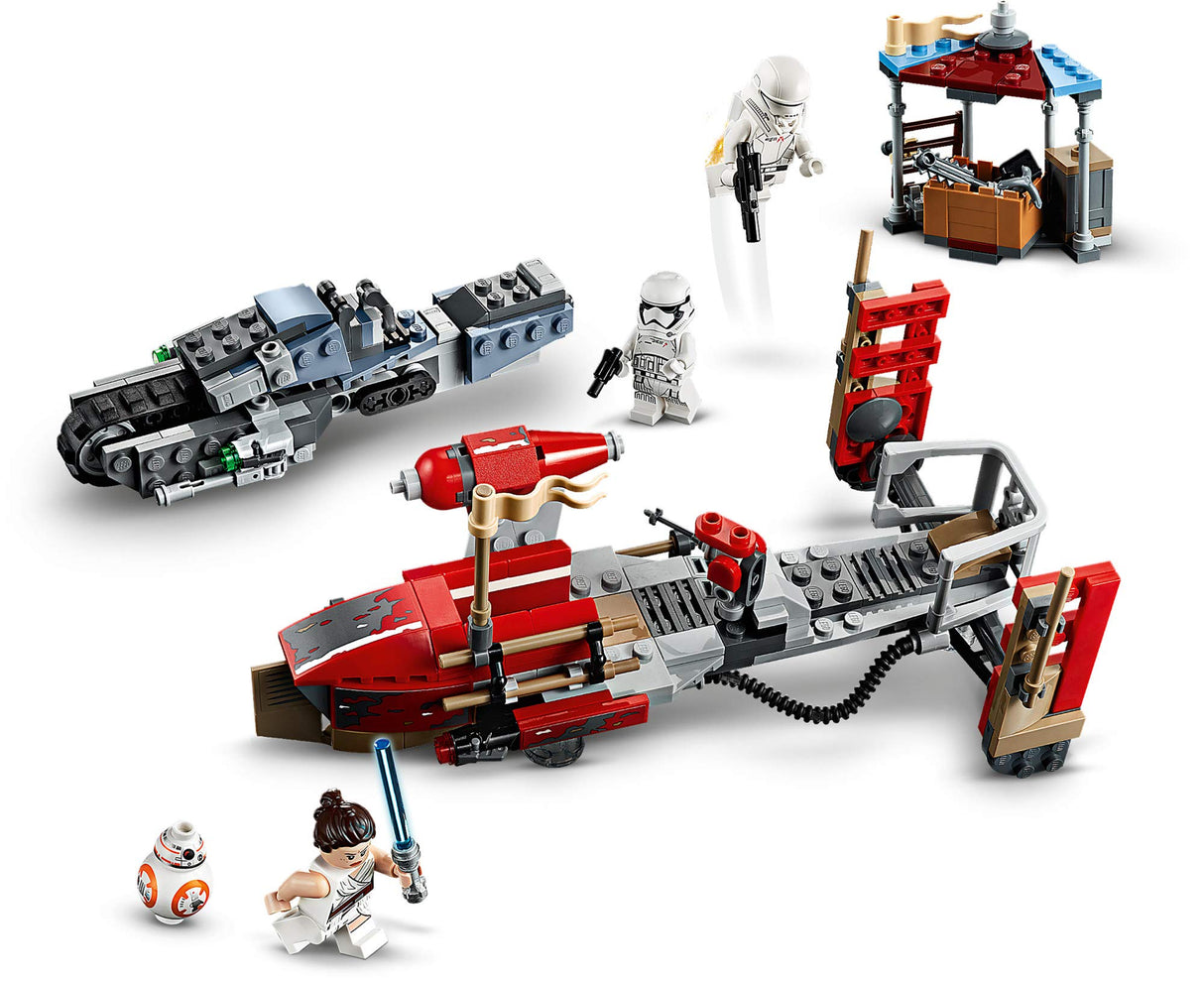 LEGO Star Wars: The Rise of Skywalker Pasaana Speeder Chase 75250 Hovering Transport Speeder Building Kit with Action Figures, New 2019 (373 Pieces)