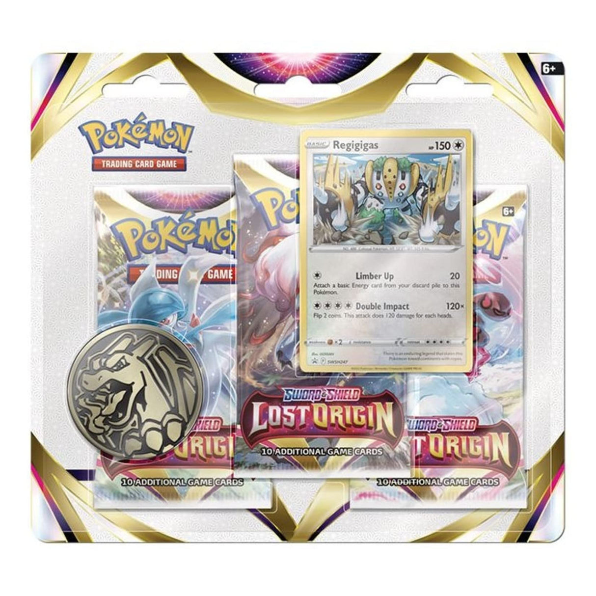 POKEMON TCG: 3 Pack Blister - Sword and Shield Lost Origin (Random Promo)