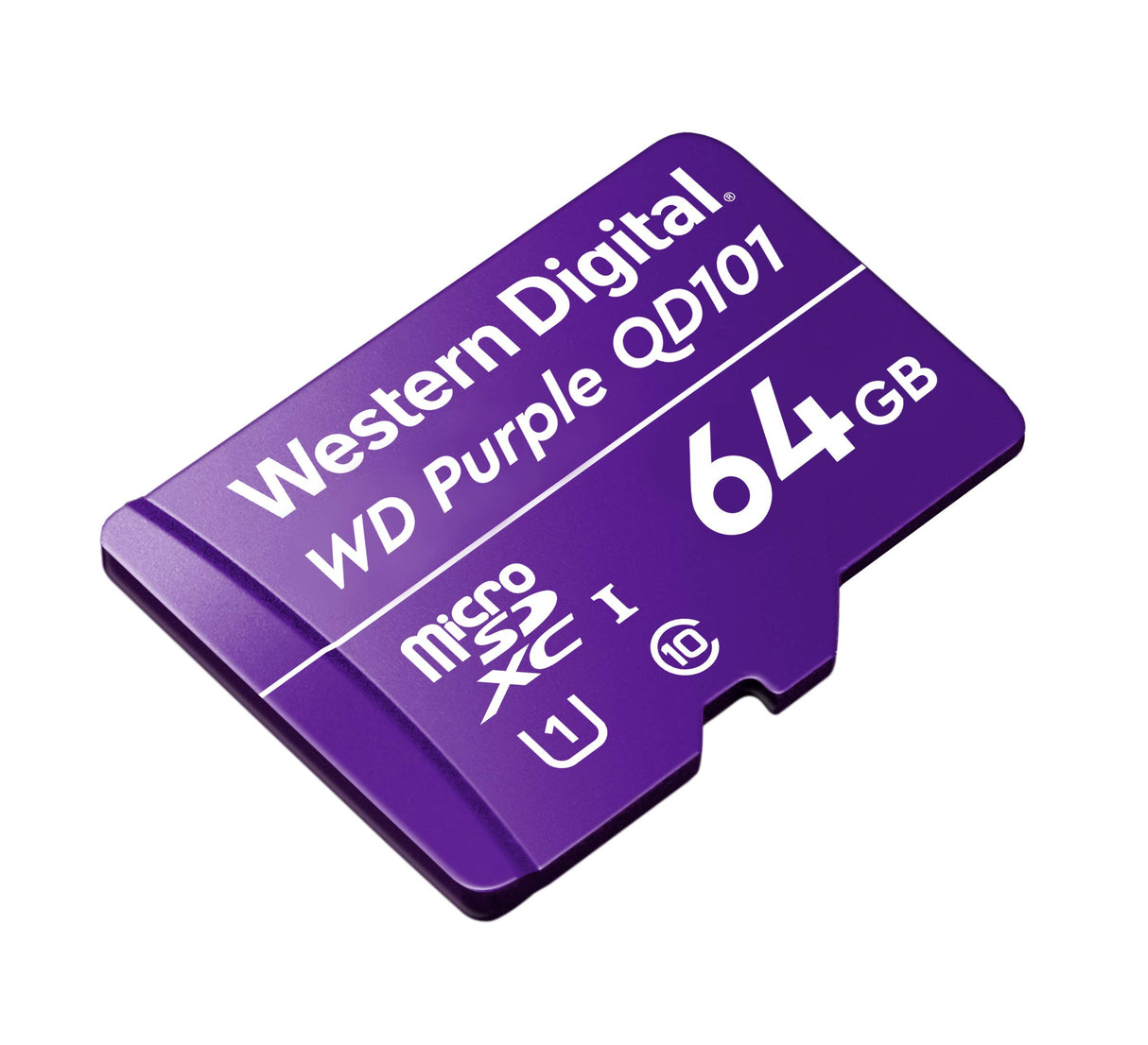 Western Digital SC QD101 MicroSD Card 64GB WD Purple Surveillance Camera WDD064G1P0C