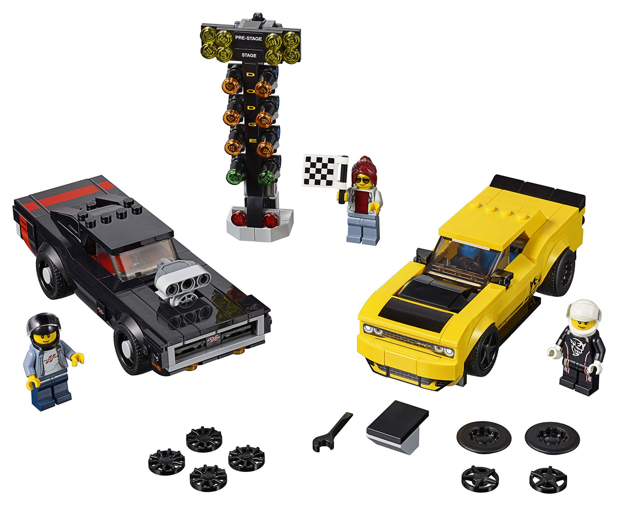 LEGO Speed Champions 2018 Dodge Challenger SRT Demon and 1970 Dodge Charger R/T 75893 (478 Piece)