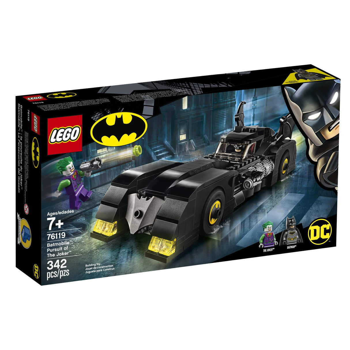 LEGO DC Batman Batmobile: Pursuit of The Joker 76119 Building Kit, New 2019 (342 Pieces)