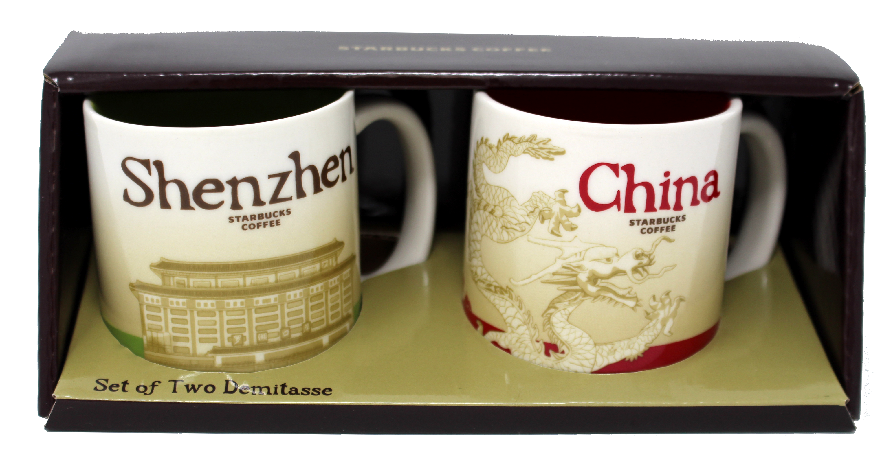 Starbucks Global Icon Series Shenzhen and China Demitasse Mugs, 3 Oz (Set of 2)
