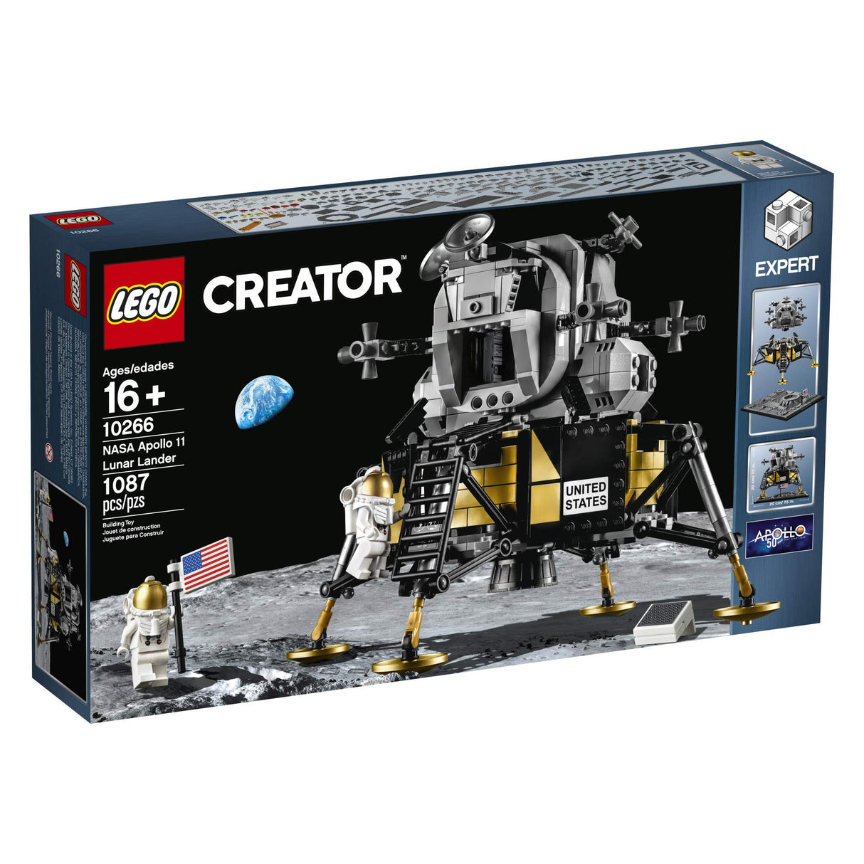 LEGO Creator Expert NASA Apollo 11 Lunar Lander 10266 Building Kit, New 2020 (1,087 Pieces)