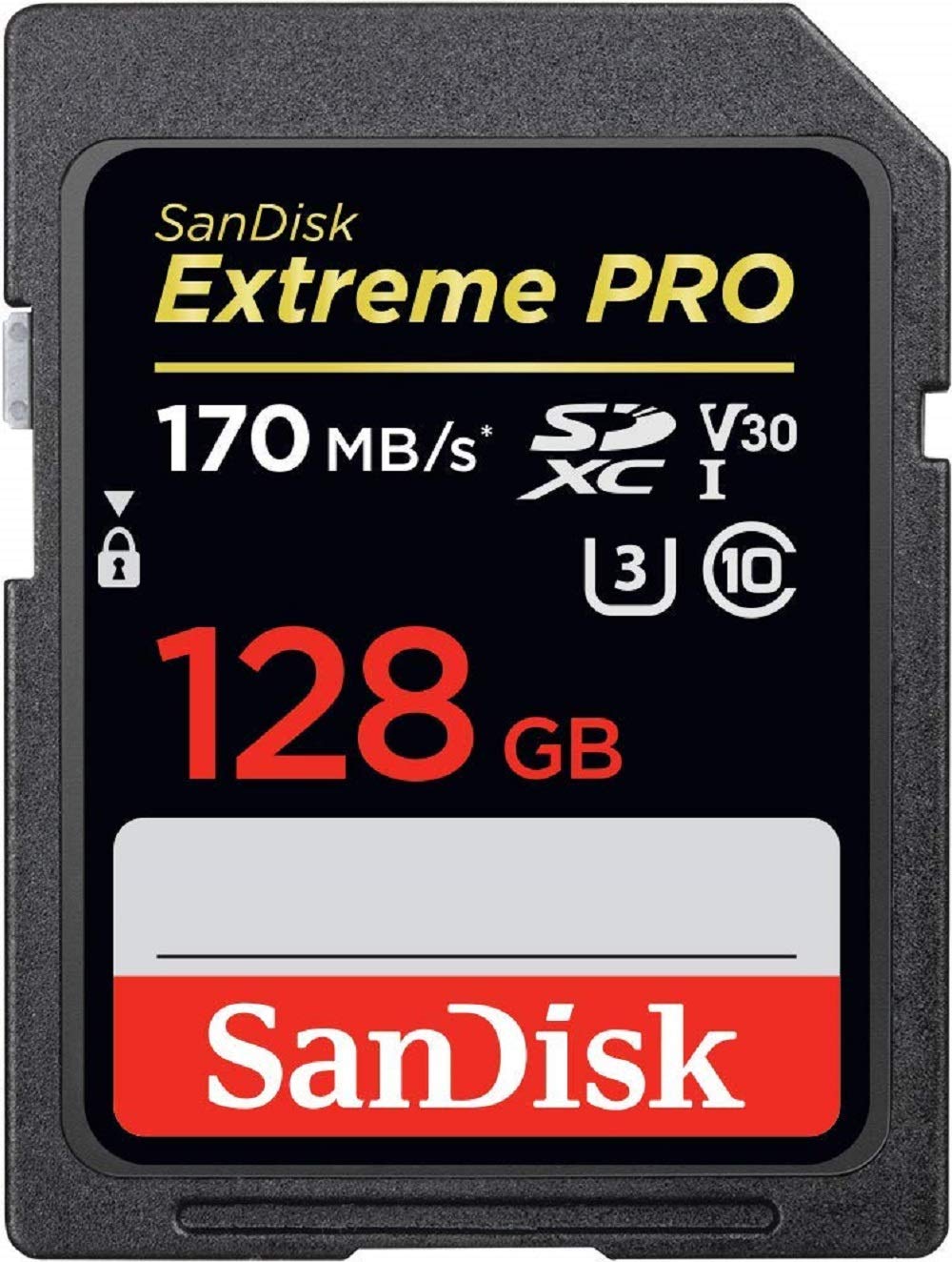 SanDisk 128GB Extreme PRO SDXC UHS-I Card - C10, U3, V30, 4K UHD, SD Card - SDSDXXY-128G-GN4IN