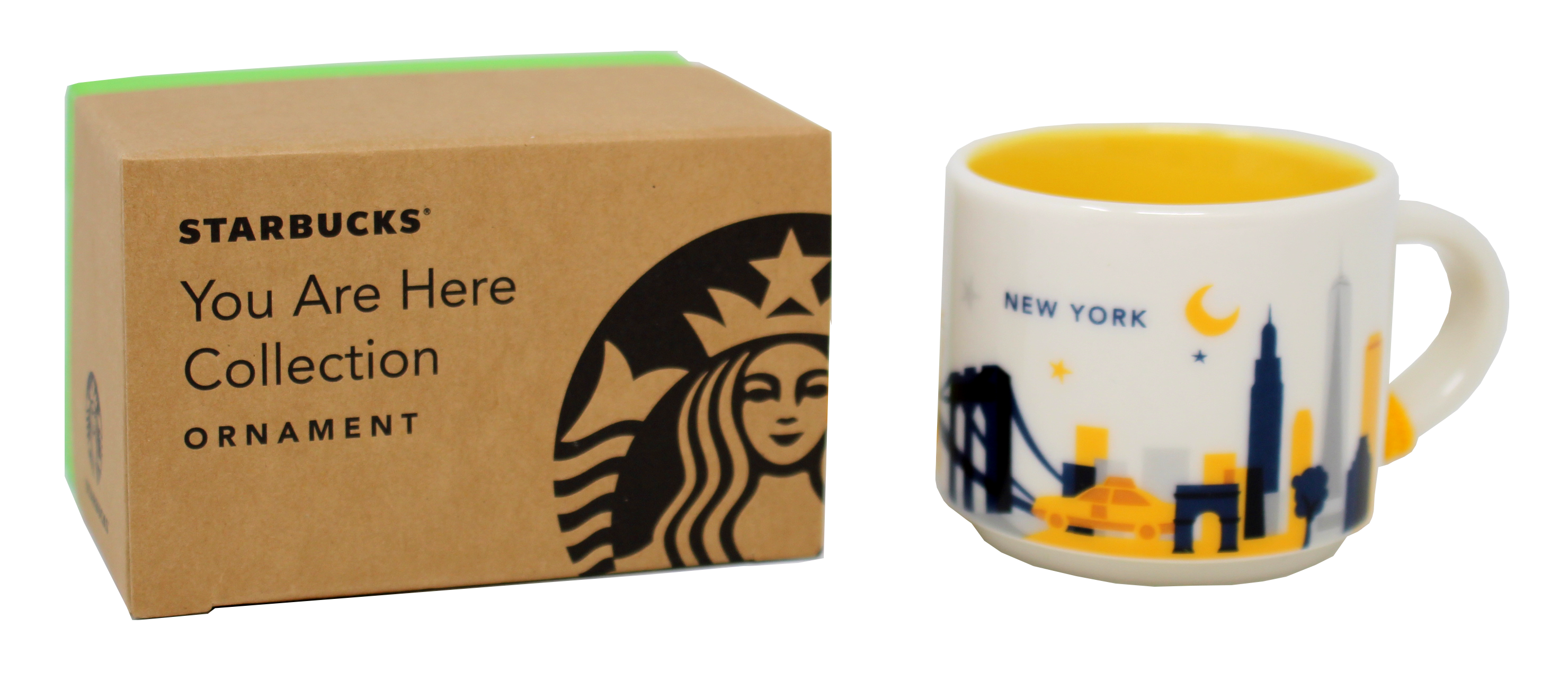 Starbucks You Are Here Series New York Ceramic Demitasse Ornament Mug, 2 Oz