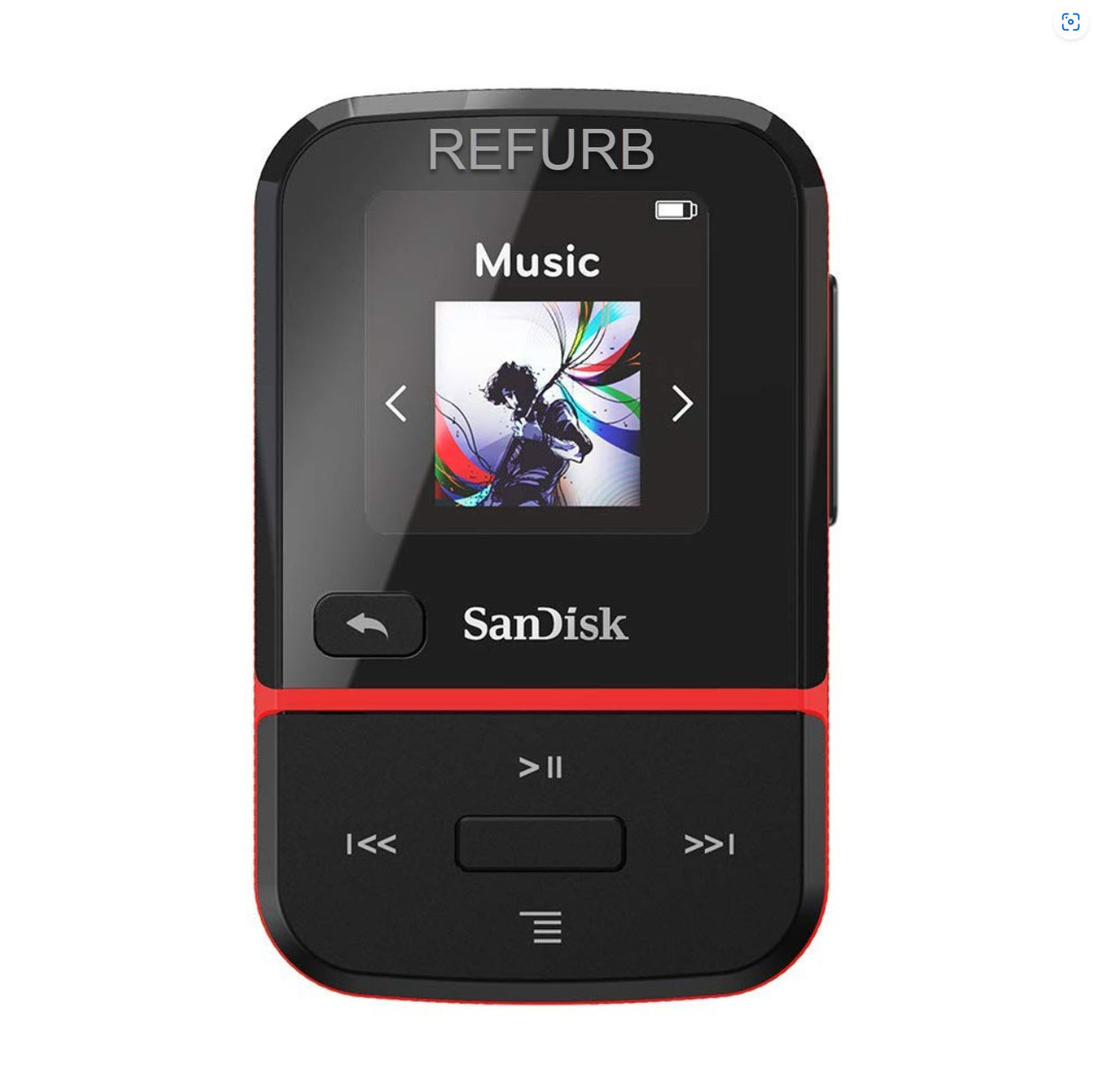 SanDisk 16GB Clip Sport Go MP3 Player - LED Screen and FM Radio - SDMX30-016G-G46 (Certified Refurbished)