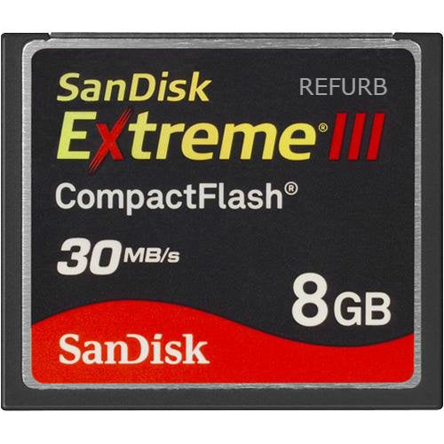 SanDisk 8GB Extreme III CF Compact Flash Memory Card SDCFX3-008G-A31 (Certified Refurbished)