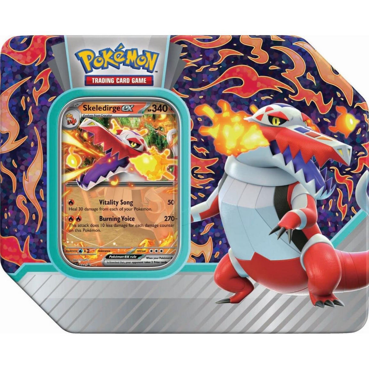 Pokemon TCG: Paldea Partners Skeledirge EX Tin