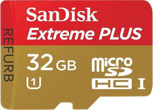 SanDisk 32GB EXTREME PLUS MicroSDHC Card Class 10 UHS-I SDSDQX-032G (Certified Refurbished)