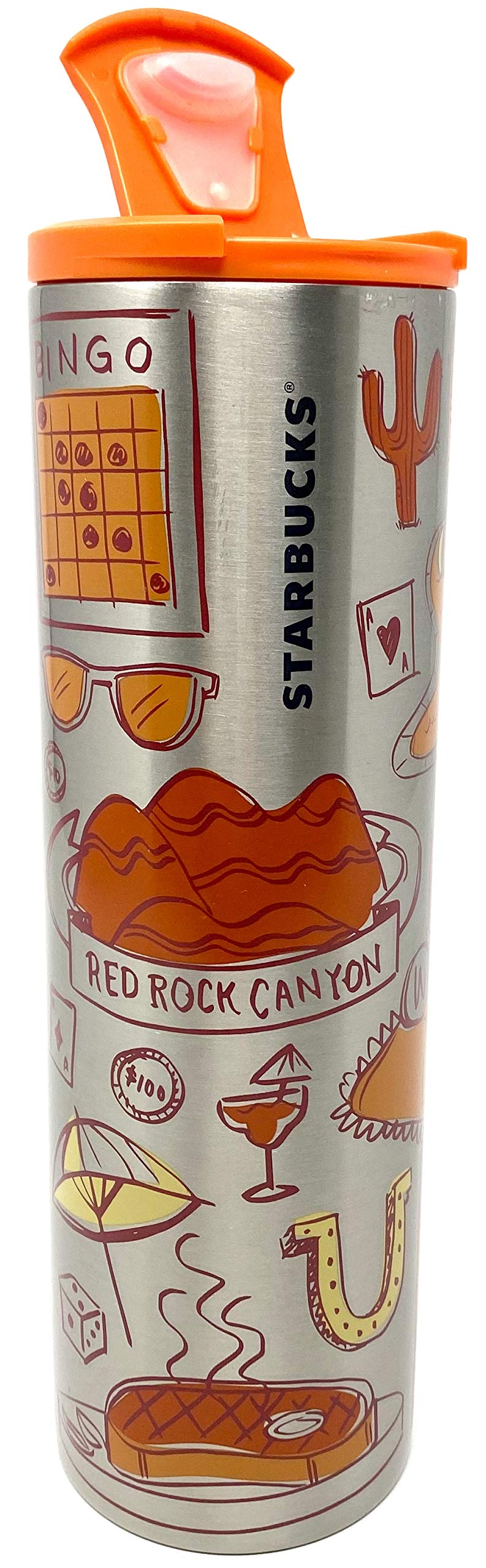 Starbucks Las Vegas Vacuum Insulated Stainless Steel Traveler Coffee Tumbler, 16 Oz