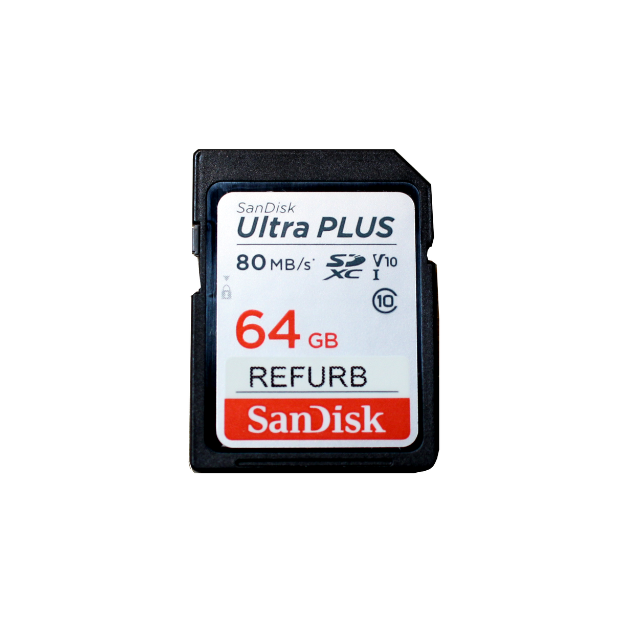 SanDisk ULTRA PLUS 64GB SDXC Card UHS-I Class 10 80MB/s SDSDUNC-064G-GN6IN (Certified Refurbished)