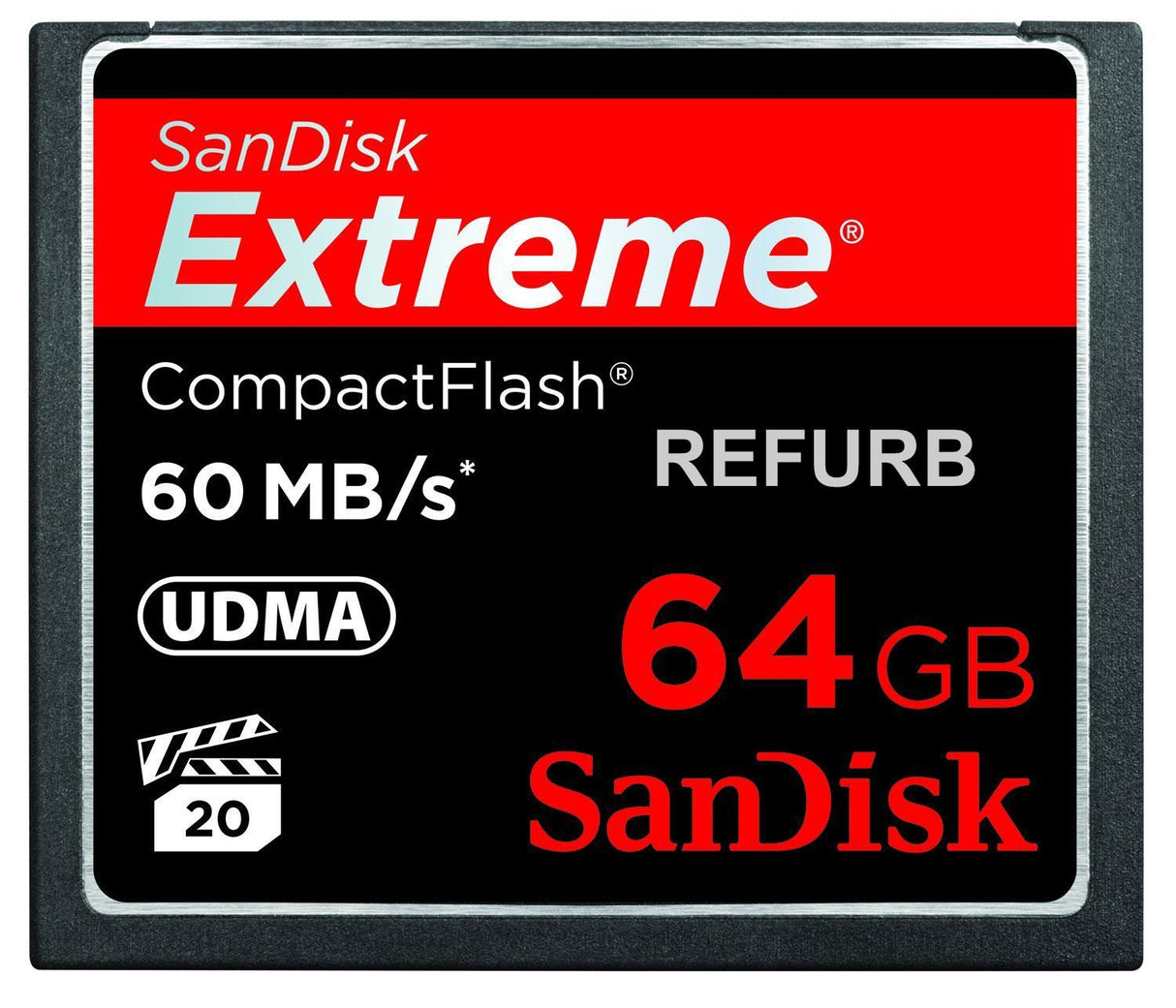 SanDisk Extreme 64GB CF CompactFlash Memory Card 60MB/s SDCFX-064G-X46 (Certified Refurbished)