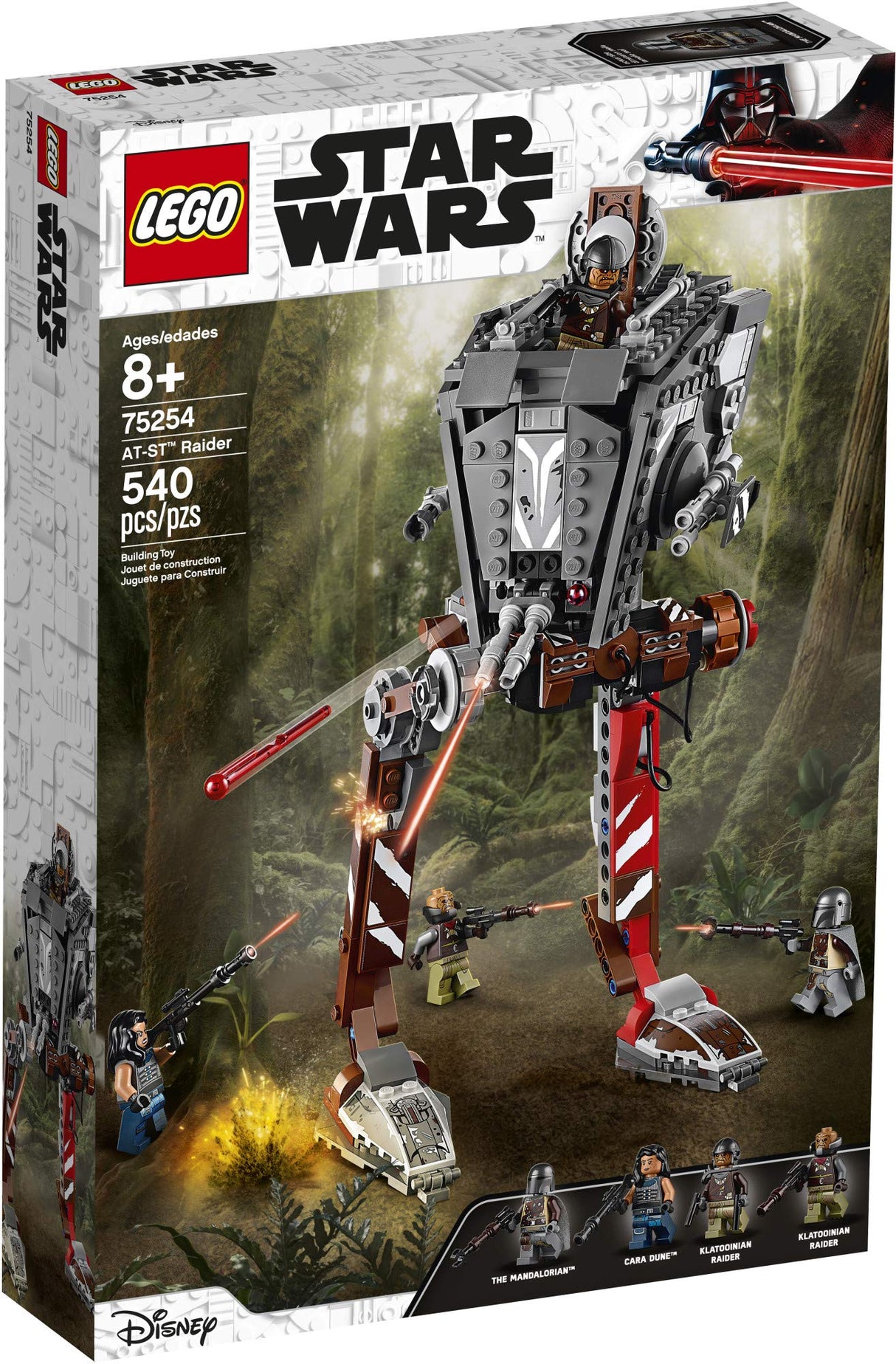 LEGO Star Wars AT-ST Raider 75254 The Mandalorian Collectible All Terrain Scout Transport Walker Posable Building Model, New 2019 (540 Pieces)