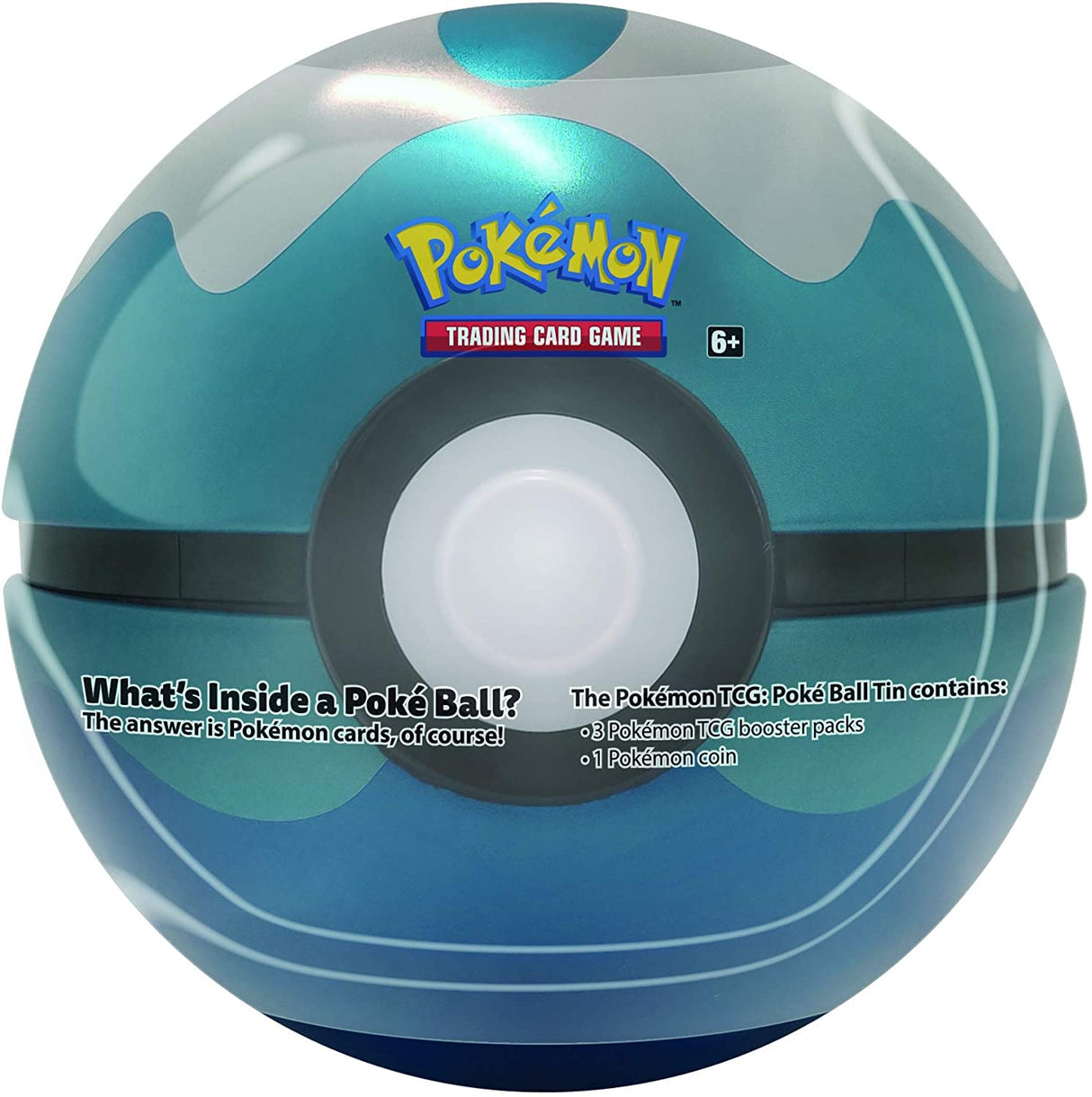 Pokemon TCG: Poke Ball Tin - Dive - 3 Booster Pack with 1 Coin