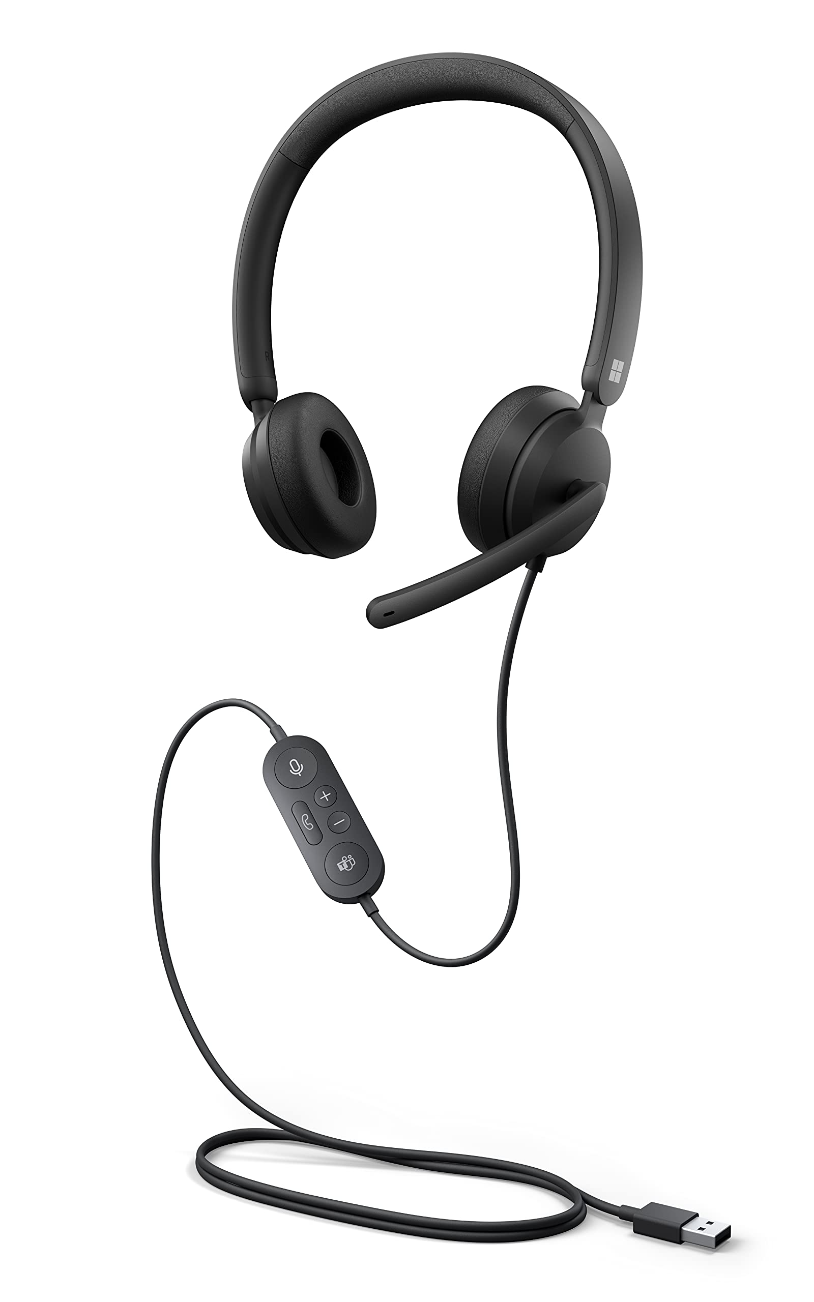 Microsoft Modern USB Headset - Wired Headset,On-Ear Stereo Headphones with Noise-Cancelling Microphone, USB-A Connectivity, In-Line Controls, PC/Mac/Laptop - Certified for Microsoft Teams (Open Box, Like New)