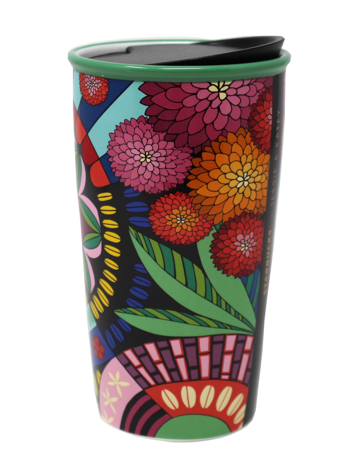 Starbucks + Jessie & Katey Double Walled Ceramic Travel Tumbler Limited Edition 12 Oz