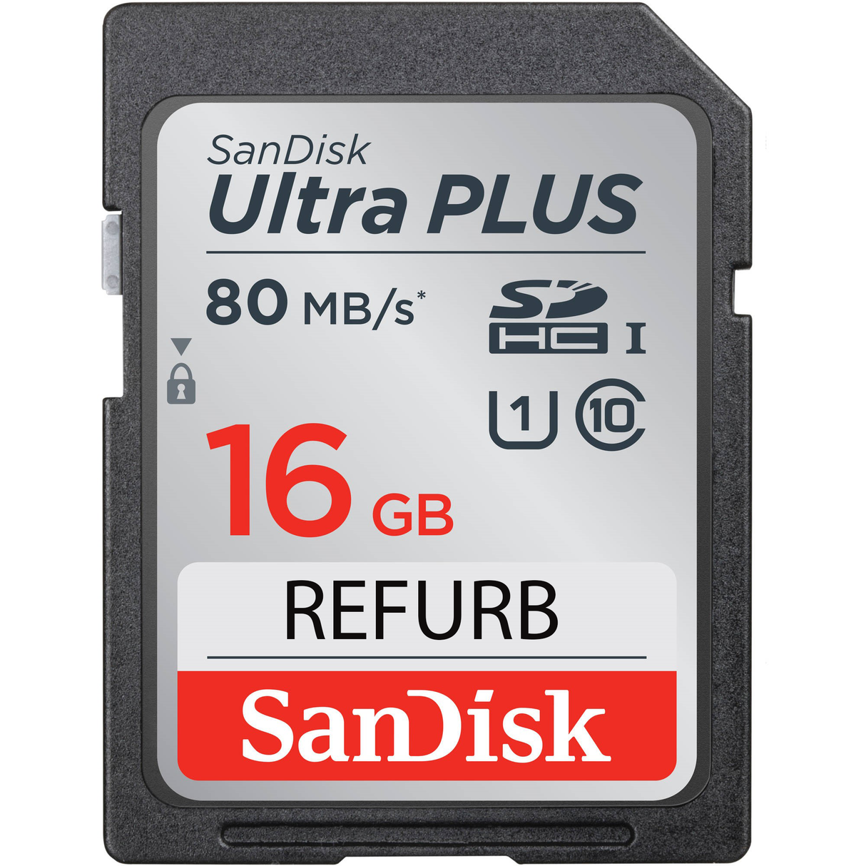 12-Pack SanDisk 16GB Ultra PLUS (SDSDUSC-016G) SDHC Card in Polycarbonate Carrying Case with BlueProton Lanyard (Refurbished)