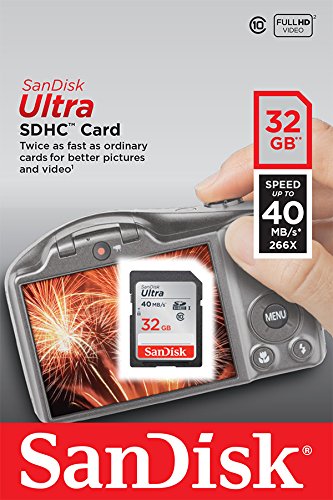 SanDisk Ultra 32GB Class 10 SDHC Memory Card Up to 40MB/s