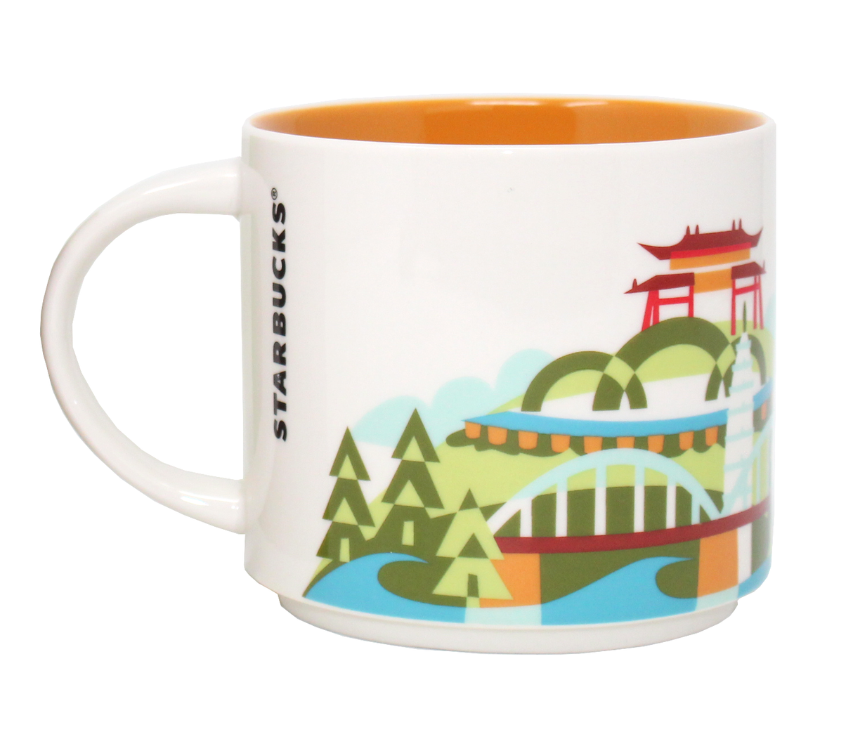 Starbucks You Are Here Series Lanzhou Ceramic Mug, 14 Oz