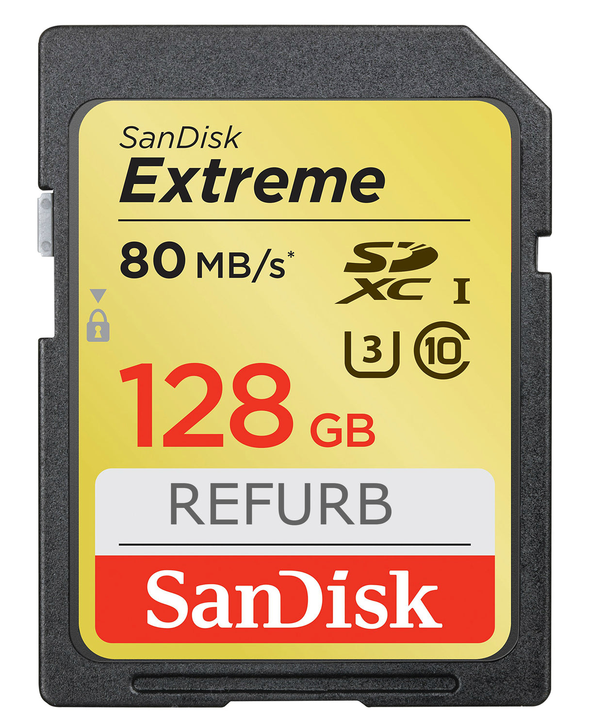 SanDisk Extreme 128GB SDXC Card U3 UHS-I 4K Ultra HD 80MB/s SDSDXN-128G-G46 (Certified Refurbished)