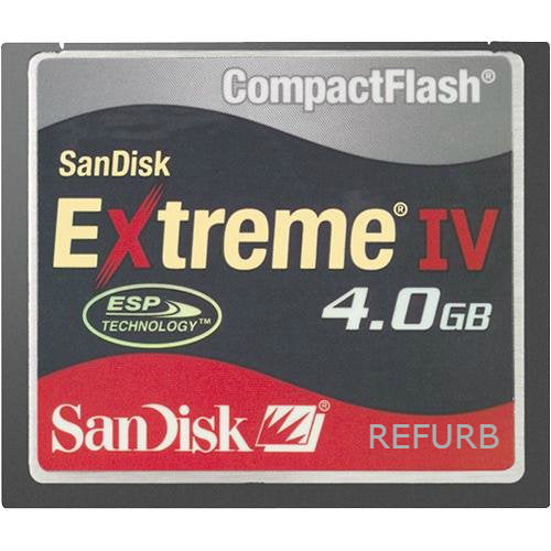 SanDisk 4GB Extreme IV CF Compact Flash Memory Card SDCFX4-4096-901 (Certified Refurbished)