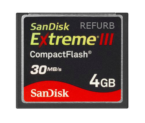 SanDisk 4GB Extreme III CF Compact Flash Memory Card SDCFX3-004G-A31 (Certified Refurbished)