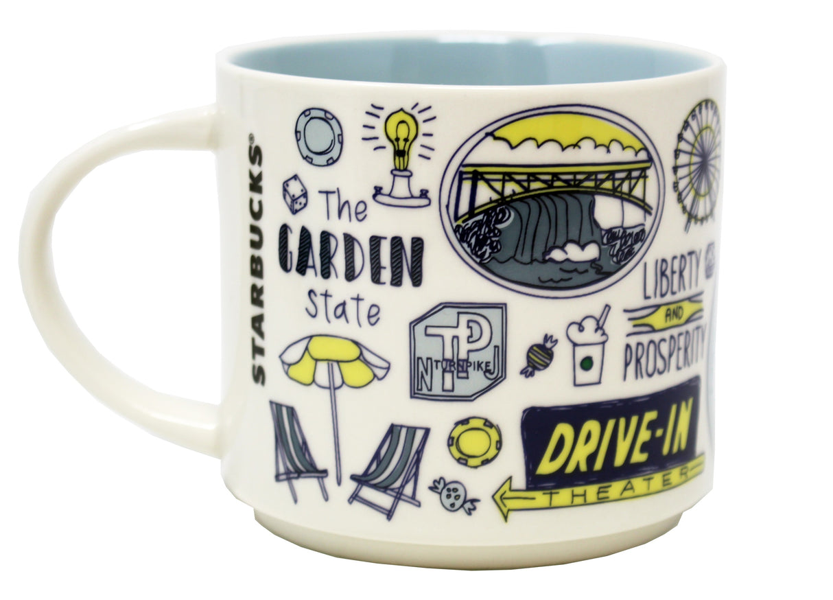 Starbucks Been There Series New Jersey Ceramic Mug, 14 Oz
