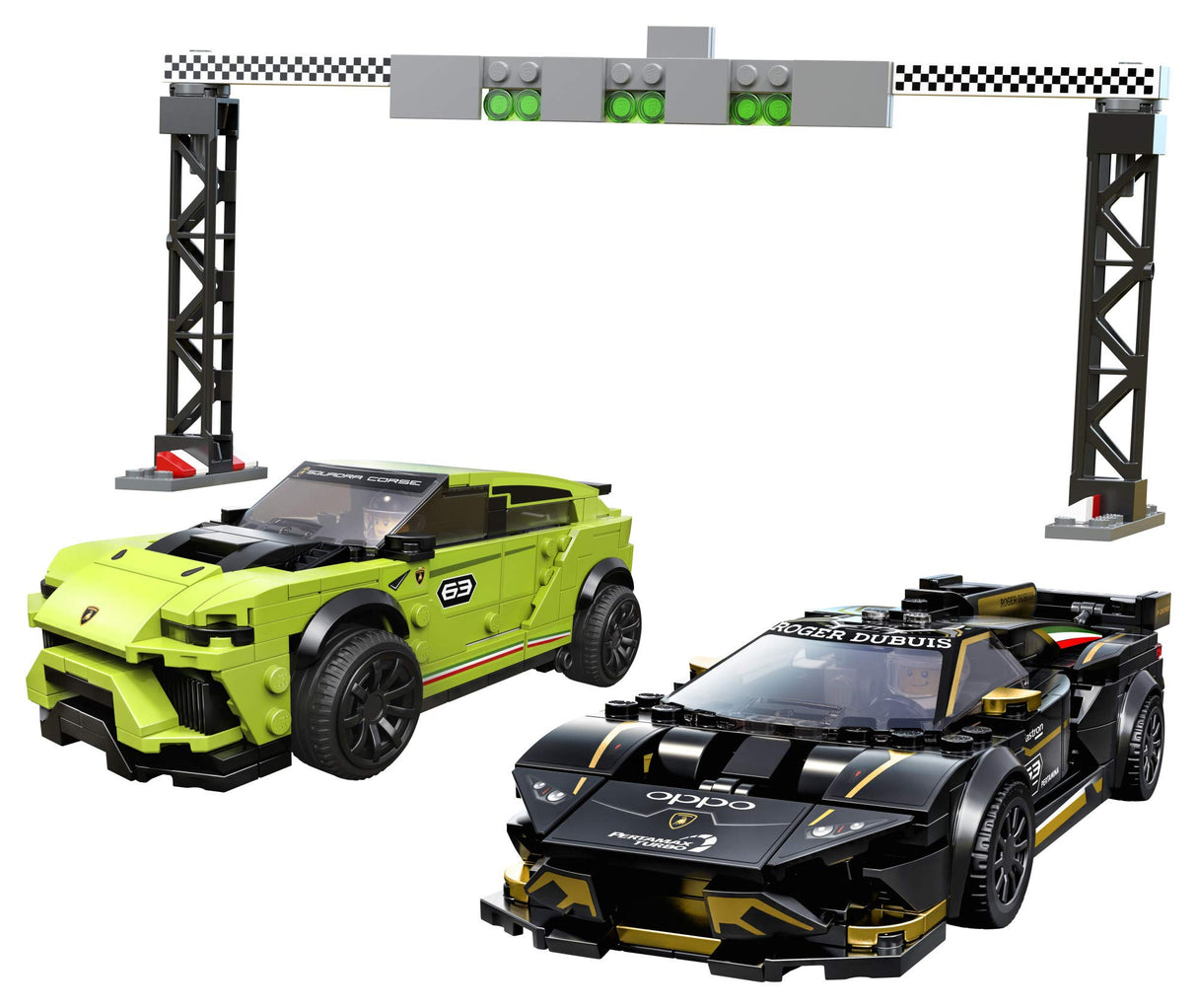 LEGO Speed Champions Lamborghini Urus ST-X and Lamborghini Huracan Super Trofeo EVO 76899 Building Kit (663 Pieces)
