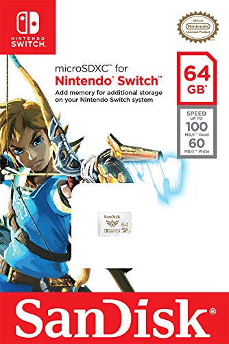 SanDisk 64GB MicroSDXC UHS-I Card for Nintendo Switch - SDSQXAT-064G-GNCZN