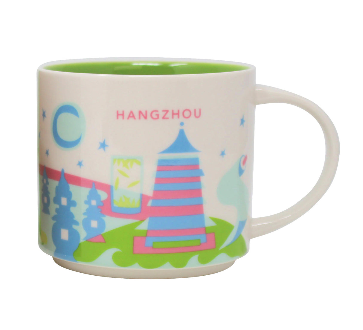 Starbucks You Are Here Series Hangzhou Ceramic Mug, 14 Oz
