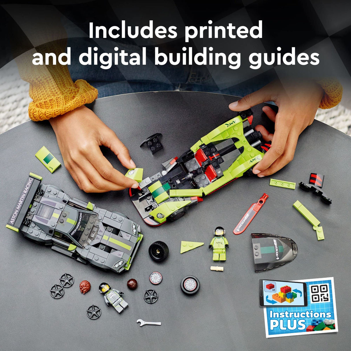 LEGO Speed Champions Aston Martin Valkyrie AMR Pro and Aston Martin Vantage GT3 76910 Building Kit for Kids Aged 9+ (592 Pieces)