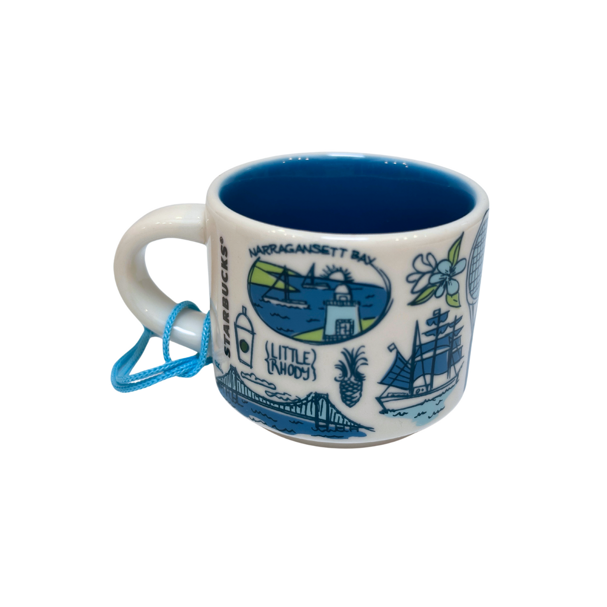Starbucks Been There Series Rhode Island Ceramic Demitasse Ornament Mug, 2 Oz