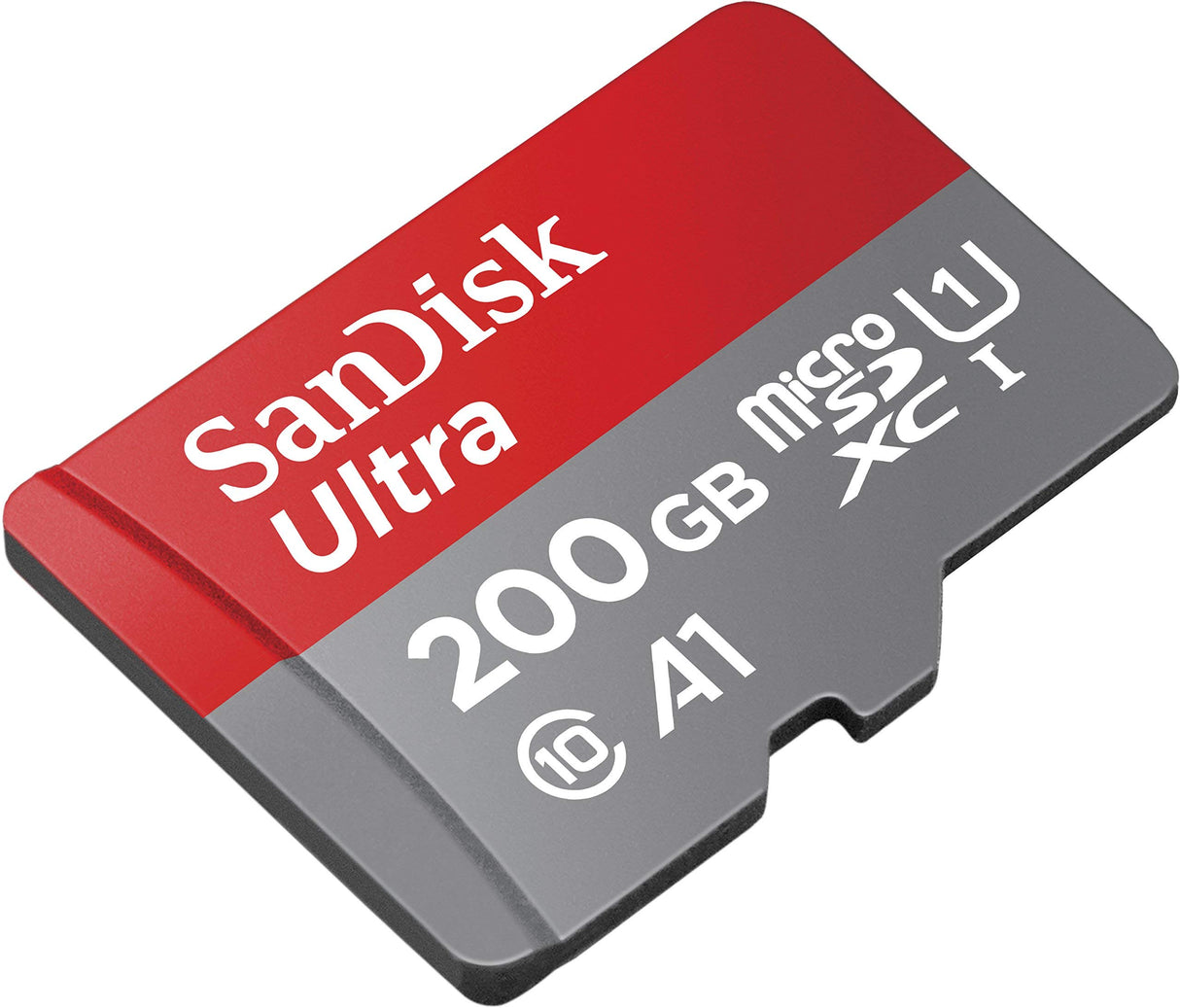 SanDisk 200GB Ultra microSDXC UHS-I Memory Card with Adapter - 100MB/s, C10, U1, Full HD, A1, Micro SD Card - SDSQUAR-200G-GN6MA