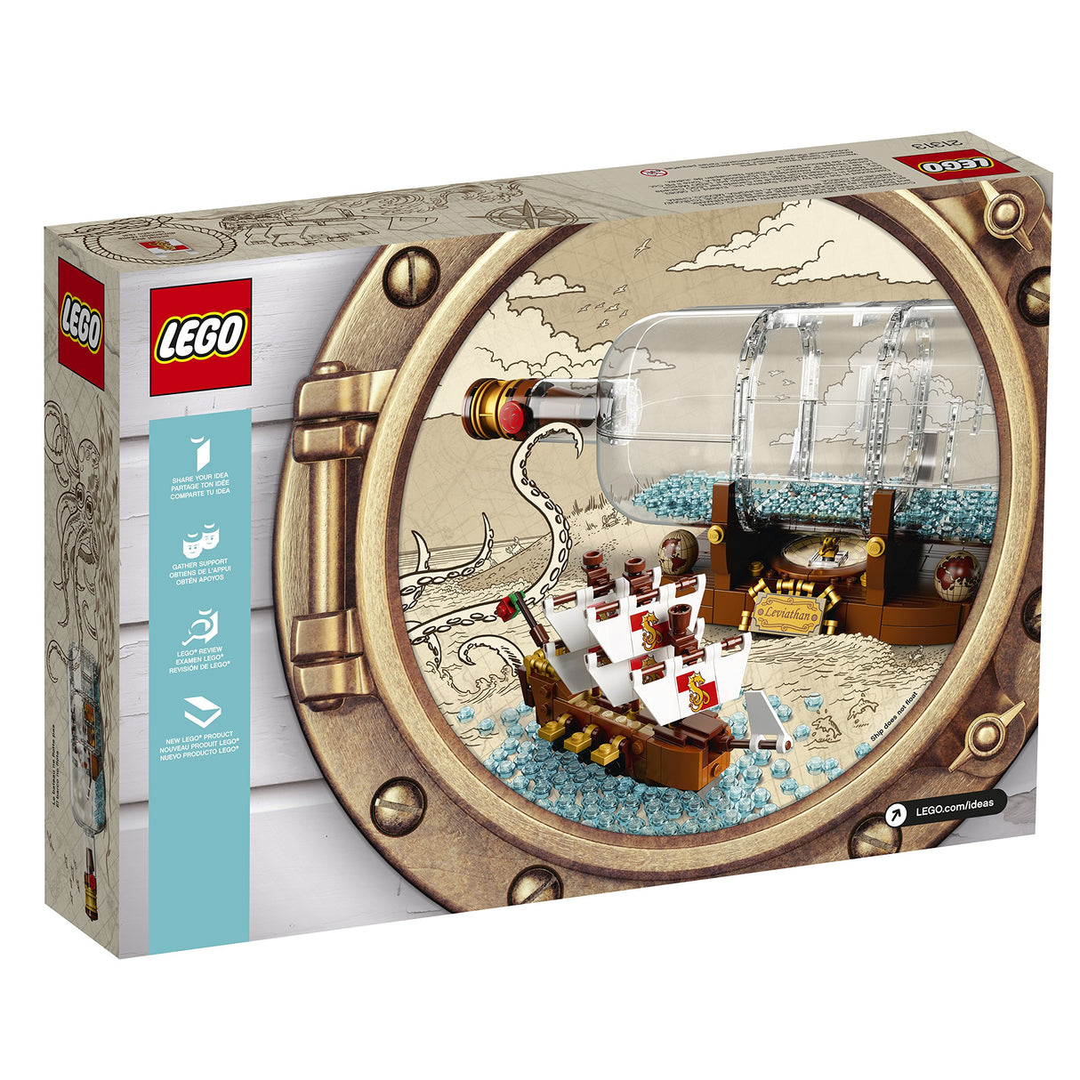 Lego IDEAS 21313 Ship in a Bottle Building Kit (962 pieces)