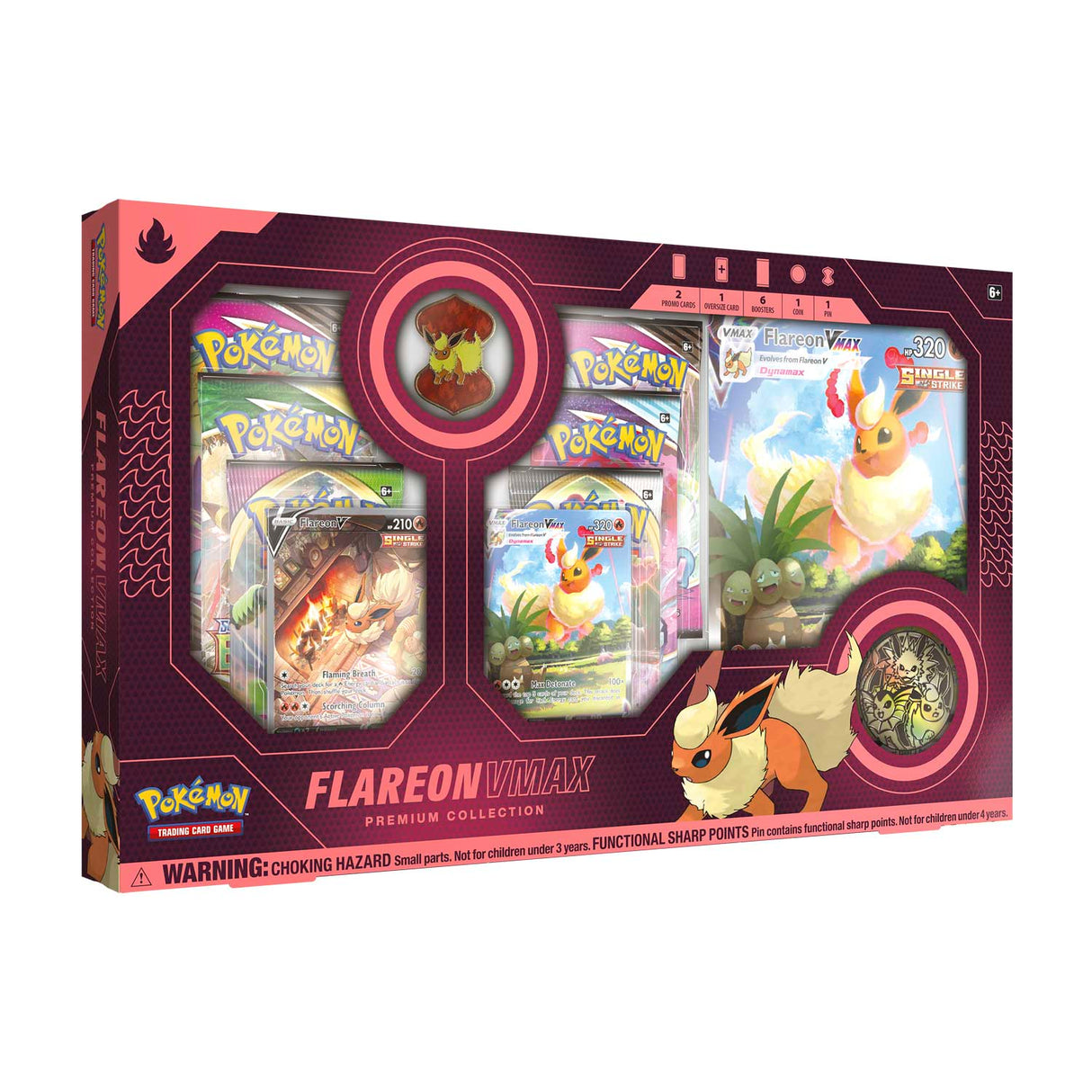 Pokemon TCG: Eevee Evolution FLAREON VMAX Premium Collection