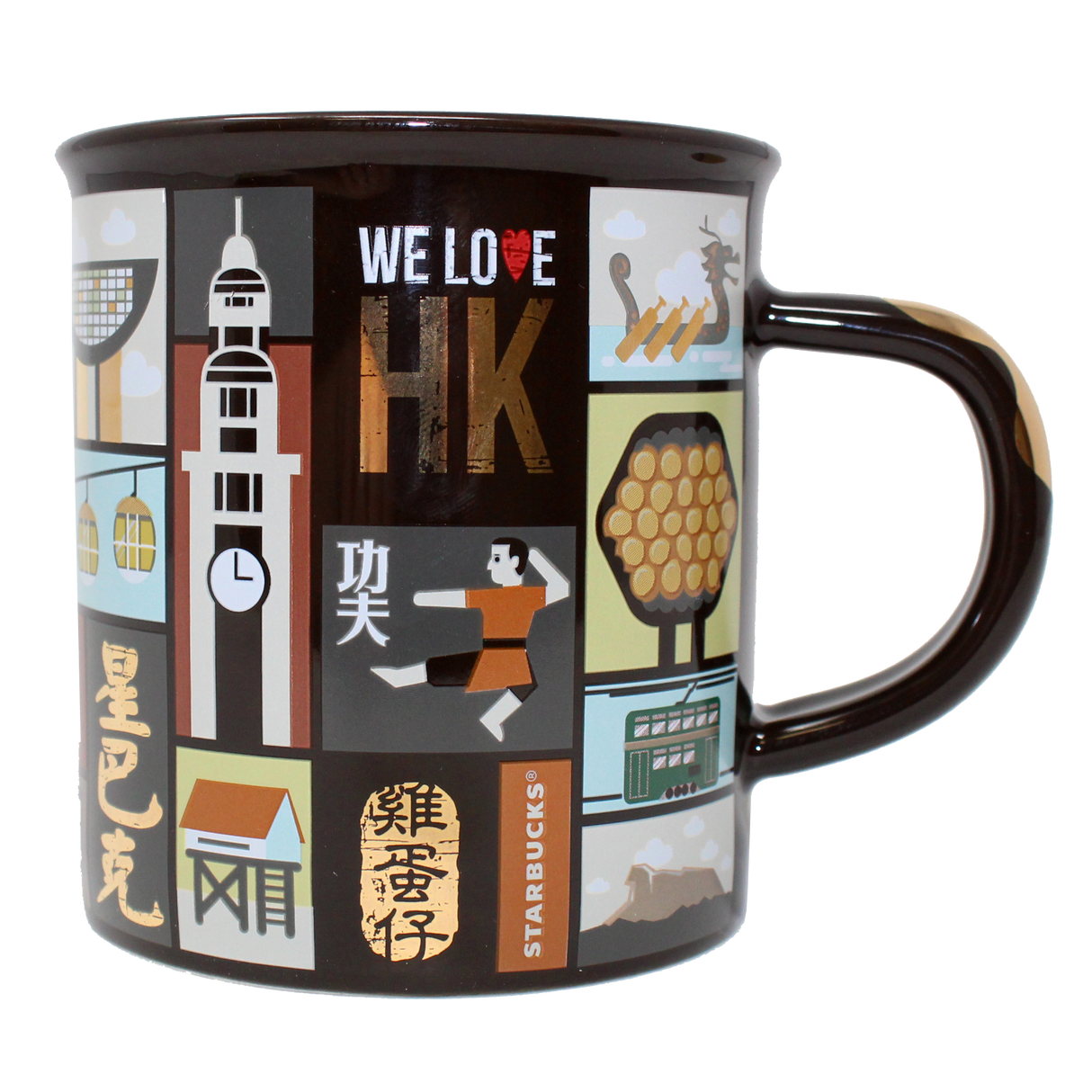 Starbucks Vintage Hong Kong 12 Oz Ceramic Mug