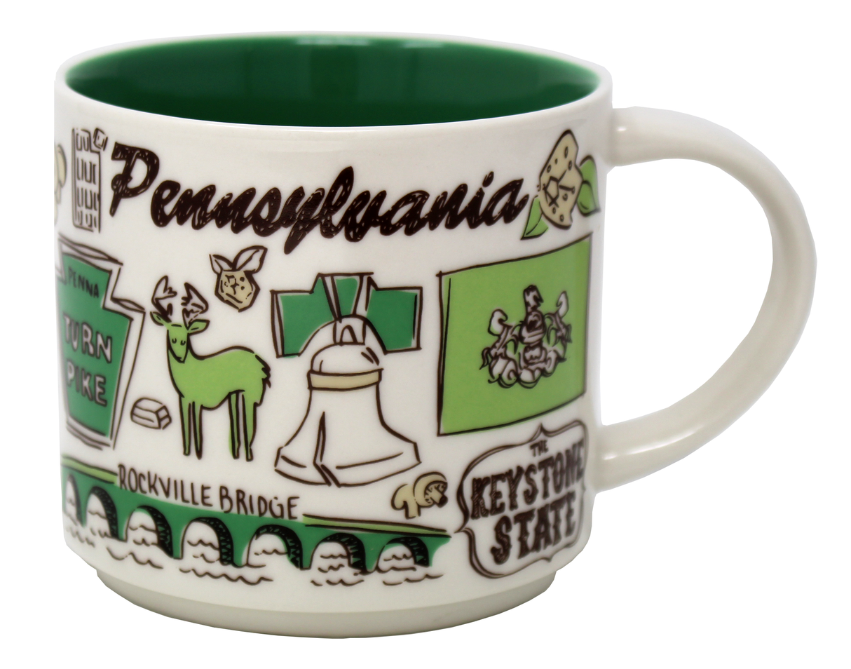 Starbucks Been There Series Pennsylvania Ceramic Mug, 14 Oz