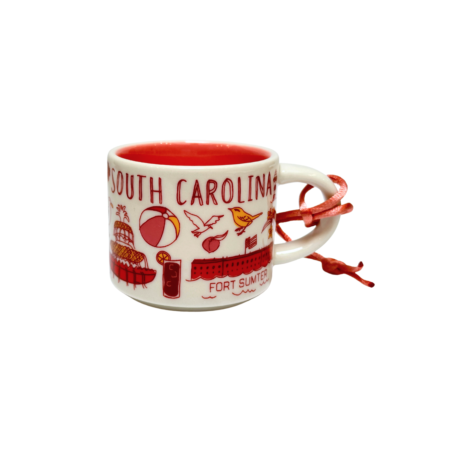 Starbucks Been There Series South Carolina Ceramic Demitasse Ornament Mug, 2 Oz (2-Pack)