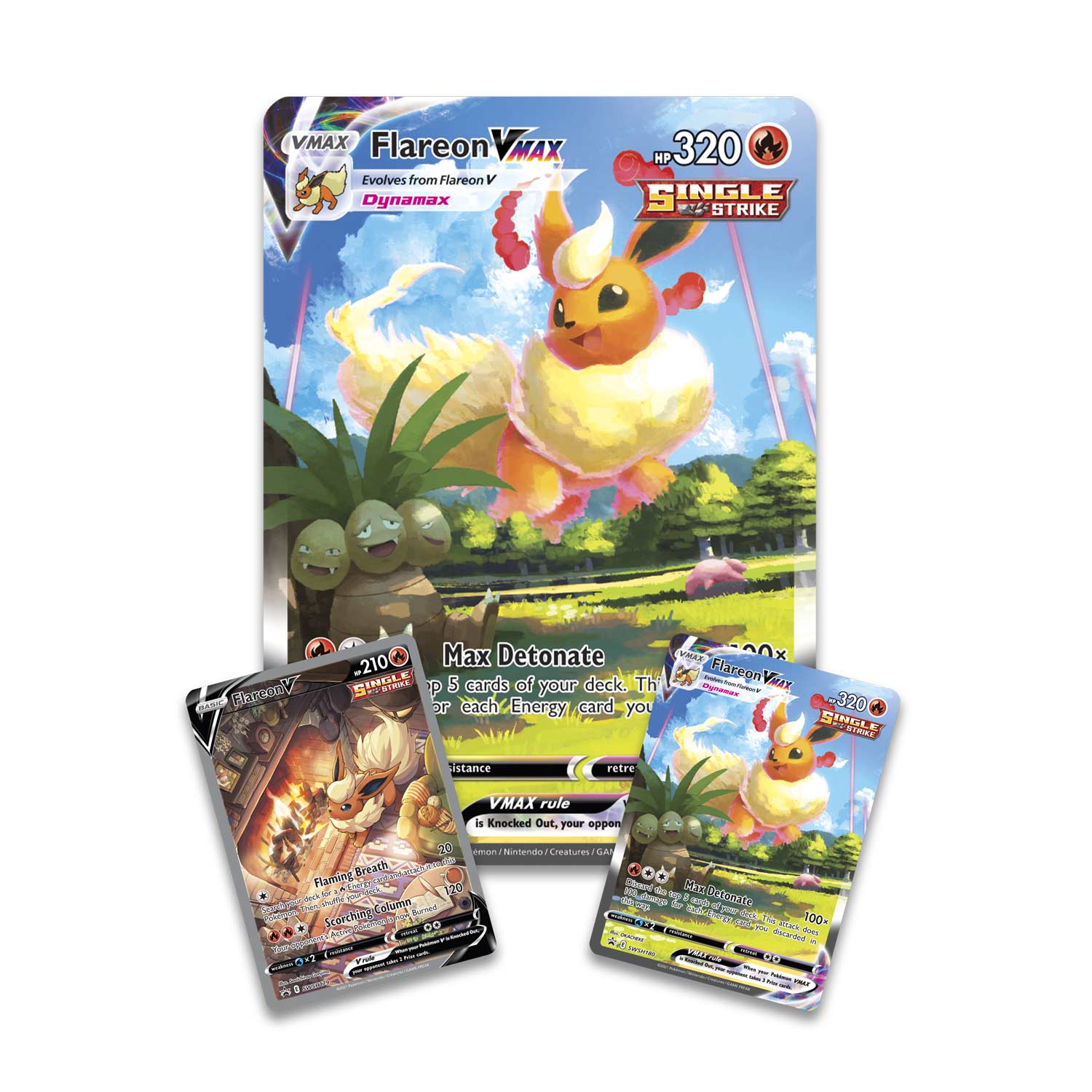 Pokemon TCG: Eevee Evolution FLAREON VMAX Premium Collection