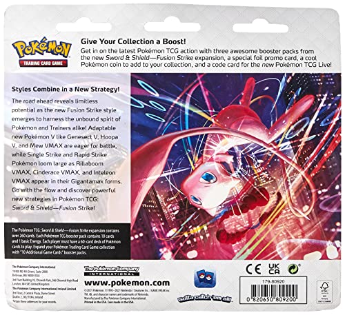 Pokémon TCG: Sword & Shield- Fusion Strike Three-Booster Blister