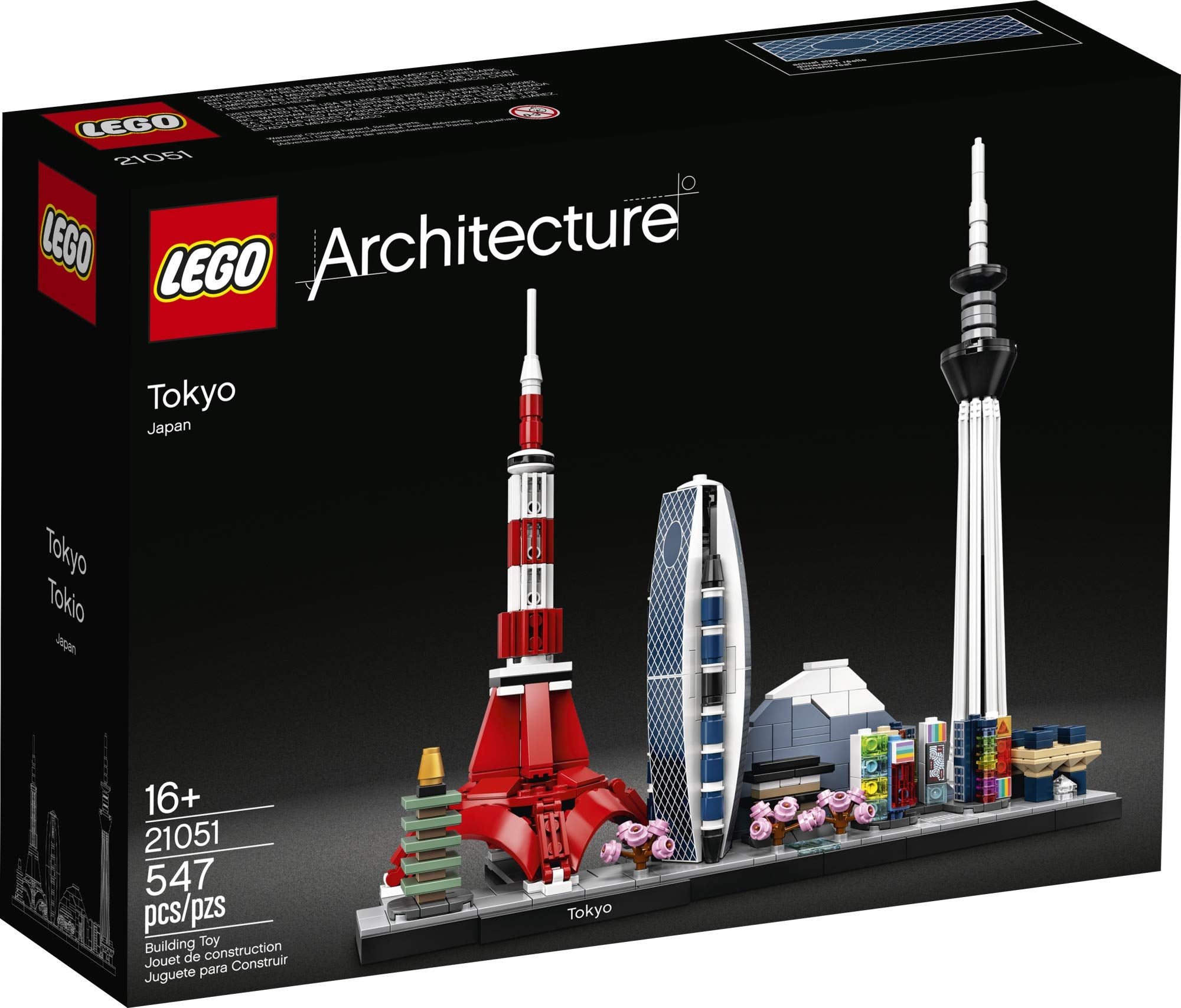 LEGO Architecture Skylines: Tokyo 21051 Building Kit, Collectible Architecture Building Set for Adults, New 2020 (547 Pieces) (Open Box, Like New)