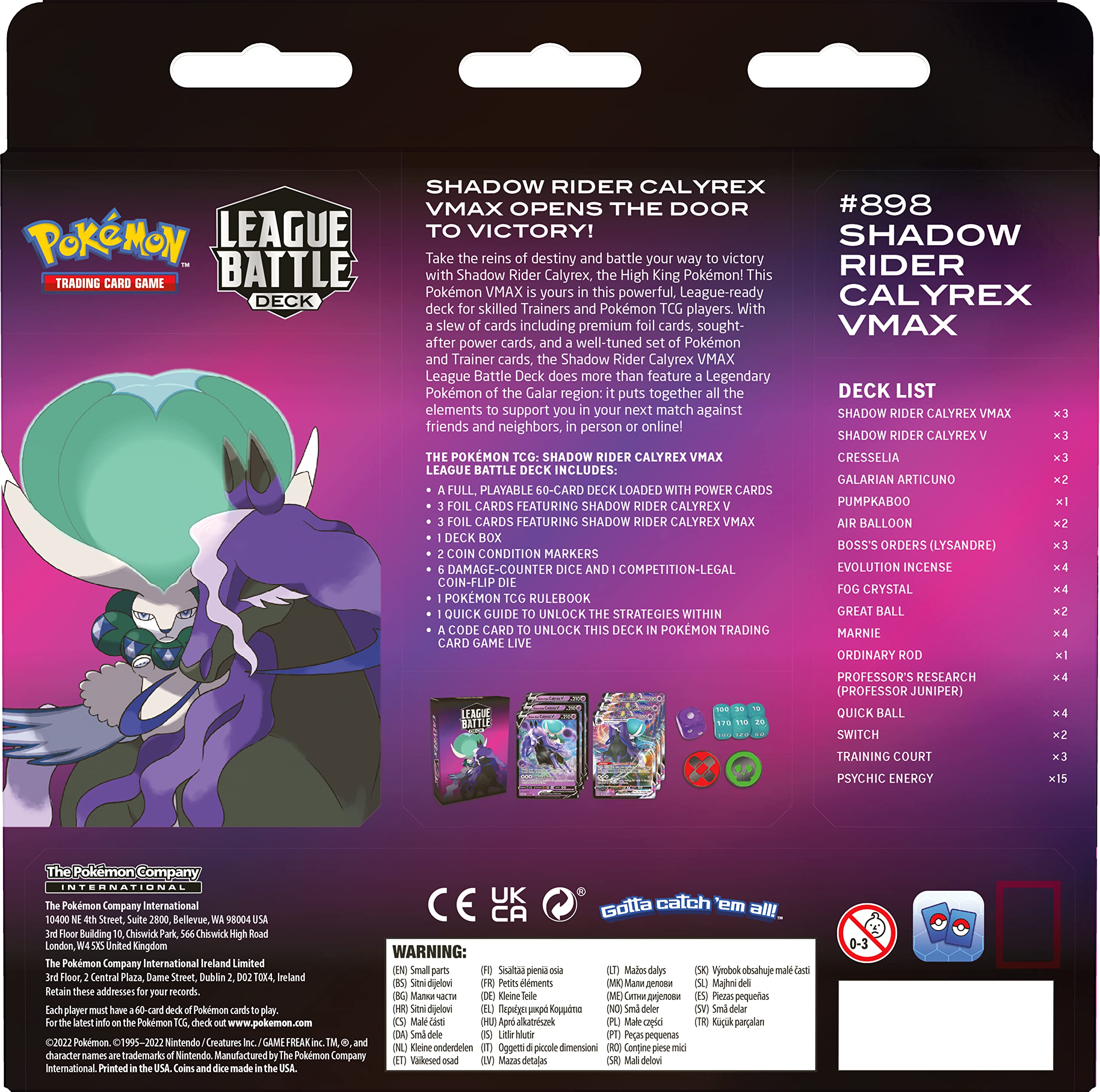 Pokémon TCG: Shadow Rider Calyrex VMAX League Battle Deck